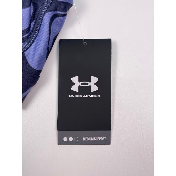NWT Under Armour UA Crossback Mid Sports Bra 1X Navy Blue Purple Print - Picture 5 of 10